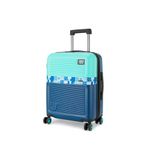 Urban Jungle by Safari Premium Cabin Trolley Bags, Polycarbonate Small (55 Cm) Suitcase with USB Charging Socket, 8 Double Spinner Wheels Hardside Travelling Luggage for Men & Women, Pool Blue