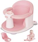 TOSGN Baby Bath Seat for Babies 6 Months & up, Soft Cushions, Non-Slip Baby Bath Seat, Safe & Comfortable Baby Bath Support, for Bathtub/Living Room/Shower Room(Pink)