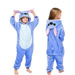 MW&FOFJR Animals Unisex Kids Anime Cosplay Costume School Party Student Play Games One-Piece Pajamas Jumpsuits Blue