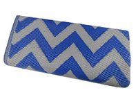 Awning Carpet 2.4M X 5M (Wave Pattern Groundsheet Mat Flooring Caravan Camping Blue Grey Base)