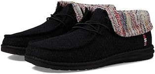 Hey Dude Wendy Fold Wooly Twill Black Size 8 | Women's Boots | Women's Pull on Boots | Comfortable & Light-Weight