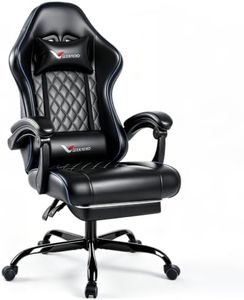 Ergonomic Gaming Chair with Footrest Lumbar Support, Home Office Game Desk