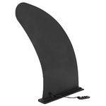 Surfboard Fin, 11in Surf SUP Fin PVC Fixed Socket Type Black Center Stabilizer Attachment Paddle for Longboard Surfboard Paddleboard Fin Inflatable Stand Up Paddle Board