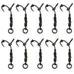 Pack of 10 Phoxinus Ronnie Rigs All black with Teflon coated phoxinus hooks. Hair rigs for carp fishing