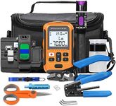 D YEDEMC FTTH Fiber Cold Connection Tool Kit with Fiber Cleaver FC-6S Visual Fault Locator Optical Power Meter (FC and SC Adapter) Cable Tester Stripping Tool Dust-Free Paper