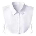 Fake Collar Detachable Dickey Collar Blouse Half Shirts for Women & Girls Favors (White)