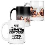 SAMAR Personalised Color Changing Heat Mug - Add Your Text, Picture, Design or Logo on This 11oz Cup. Customised Gift idea for Birthday, Wedding, Father Day, Anniversary and for Other Special Moments