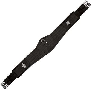 Professional's Choice 2XCool English Girth | Removable Cooling Liner, Honeycomb Silicone Grip, Contoured Fit Horse Girth, Black, 50
