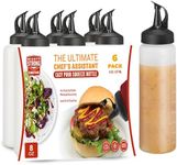 6 Pack Condiment Squeeze Bottles fo
