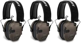 Walker's Razor Series Electronic Hearing Ear Protection Slim Hunting Shooter Folding Earmuff with HD Speakers and 23dB Noise Reduction (3 Pack)