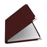 Executive Notebook Portfolio, VIP Faux-Leather Padfolio for Women and Men, includes 8.5-by-11-Inch Writing Pad, Burgundy