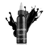 PFARRER Black Tattoo Ink 2oz(60ml) Vegan-Friendly USA Standard Pigment Tattoo Supplies Super Black TI7003-60-002