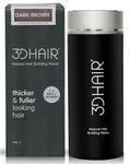 3D Hair Building Fibres 35g Bottle Hair Fibres for Thinning Hair for Women & Men, Hair Powder for Thinning Hair - Make Hair Look Thicker in Seconds with hair filler (Dark Brown)