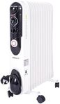 Belaco 2500W Oil Filled Radiator Heater with 24H Timer, Portable Electric Radiator, Adjustable Thermostat, 3 Heat Settings 1000/1500/2500W, White