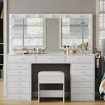 Yanosaku 55" W Vanity Desk, Makeup 
