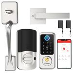 Smart Front Door Lock Handle Sets - Hornbill Alexa Smart Deadbolt with Latch Handlesets - Keyless Entry Keypad Door Lock with Handle - Bluetooth Smart Lock - Alexa/APP/Auto Lock/GoogleHome/IC Card/Key