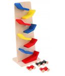 ISKA Wooden Small Slippery Cars Race Track playset- Multi Color(Pack of 1 Set)