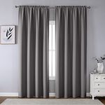 CUCRAF Blackout Curtains 84 inches Long for Living Room,Gray Curtains for Bedroom,Thermal Insulated Curtains Rod Pocket Curtains Room Darkening Curtains,52x84 inch,Light Grey,Set of 2 Panels