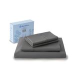 Bedlifes 800 Thread Count 100% Egyptian Cotton Sheets King Size-Cooling Sheets Soft Breathable Sateen Weave Luxury Hotel Sheets-16 Deep Pocket 4Piece (King,Dark Grey)