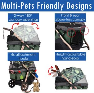 HPZ Pet Rover Titan-HD Pet Stroller – Green Camo