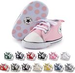 Save Beautiful Baby Girls Boys Canvas Sneakers Soft Sole High-Top Ankle Infant First Walkers Crib Shoes