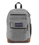 JANSPORT Backpack, with 15-inch Laptop Sleeve, Grey Letterman - Large Computer Bag Rucksack with 2 Compartments, Ergonomic Straps - Bag for Men, Women