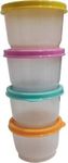 Tupperware - 120 ml Plastic Utility Container (Pack of 4, Multicolor)