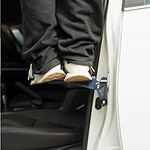 Navaris Car Door Step - Step Up Hook for Easy Roof Rack Access - Foldable & Universal Doorstep with Stainless Steel Plate - Blue
