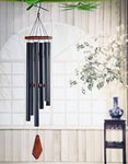 Nature's Melody Wind Chimes Wood Sympathy Wind Chimes Tuned Tubes Aluminum Wind Chime (42 inch, Black)