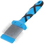 GROOM PROFESSIONAL Double Sided Flexible Slicker Dog Brush - Dog Grooming Brush for Dematting - Ergonomic and Comfortable Pet Brush - Perfect for Everyday Grooming - Soft