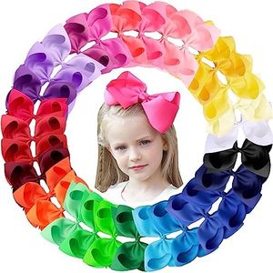 Oaoleer 8" Hair Bows Clips for Girls Tolddler Hair Accessories