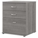 Bush Business Furniture Universal 34-inch Floor Storage Cabinet with Drawers, Platinum Gray (UNS328PG)