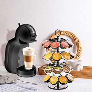 ALLOMN Support rotatif pour capsules de café Nespresso Dolce Gusto K-Cup - Support de rangement pour 36 capsules de café