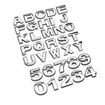 NewL Custom Uppercase Metal Letters for Car and Mailbox House Decals Emblem Name Badge Kit (Silver)