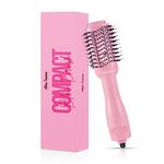 Alan Truman Compact Blow Brush Pink | 1100 Watts | Dryer In The Form Of A Brush| 6 in 1 Multistyler| Two Layered Bristles|3 Tempeature & Speed Settings