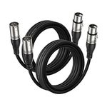 EBXYA XLR Cable Microphone Cable 3M 2Pack - Premium 3-Pin Balanced XLR Male to Female Mic Cable DMX Cable XLR Patch Cords