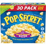 Pop Secret Popcorn, Movie Theater Butter, 30 Count