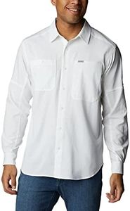 Columbia Silver Ridge Utility Lite Long Sleeve, Camicia Manica Lunga da Escursionismo Uomo (M, Bianco)