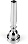 Flexzion Trumpet Mouthpiece Replacement 7C Size Silver Plated Rich Tone Musician Instrument Accessory for Yamaha Bach as Gift to Beginner Advanced Players