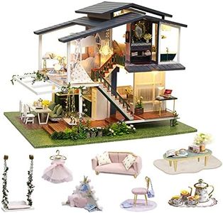 Flever Dollhouse Miniature DIY House Kit Creative Room with Furniture for Romantic Artwork Gift (Monet Garden)