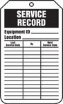 Accuform Signs TRS319CTP Status Record Tag, Legend"Service Record", 5.75" Length x 3.25" Width x 0.010" Thickness, PF-Cardstock, Black on White (Pack of 25)