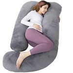 AMCATON 60 Inch Pregnancy Pillow for Sleeping, Extra Large U Shaped Body Pillow, Maternity Pillow for Pregnant Women (Dark Grey)