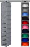 VAESIDA Hat Rack Hanging Closet - 10 Shelf Hanging Hats Organizer for Hat Storage - Best Hat Rack & Baseball Cap Holder, Gray