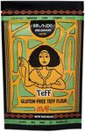 Brundo Ethiopian Spice Company | Gluten Free Teff Flour | Hand Picked & Processed Authentic Powdered Ethiopian Teff Grain | Harvested in and Imported from Ethiopia | NON GMO | Organic | No Preservatives | ጤፍ (16oz) |