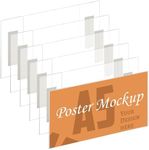 Kurtzy 6 Pack A5 Adhesive Wall Poster Holders - Landscape Wall Mounts - Crack & Scratch Resistant - Clear Acrylic Sign Displays with Adhesive Tape - Office, Store & Restaurant - No Drilling Required