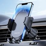 Miracase Phone Holders for Your Car with Newest Metal Hook Clip, Air Vent Cell Phone Car Mount, Hands Free Universal Automobile Cradle Fit for iPhone Android and All Smartphones, Dark Black