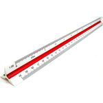 TOPCON Triangle Scale Ruler, 30cm/12inch Straight Measuring Tool for Architects, Engineers, Students (Qty 1)