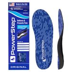 PowerStep Original Insoles - Arch Pain Relief Orthotics for Tight Shoes - Foot Support for Plantar Fasciitis, Mild Pronation and Foot & Arch Pain - Shoe Inserts for All (M 8-8.5, F 10-10.5)