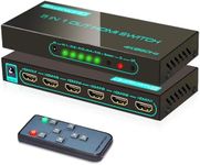 (Newest Version) 4K@60Hz HDMI Switch, SkycropHD 5 Port HDMI 2.0 Switcher with Remote Support Auto Switch, HDR10, Dolby Vision, Dolby Atmos, 18Gbps, CEC