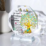 Movdyka 5.3" Crystal Housewarming Gifts Plaque for Couples Sweet New Home Ideas for Friends Glass House Warming Ornament Keepsake for Daughter Newlyweds Christmas New Year Decor